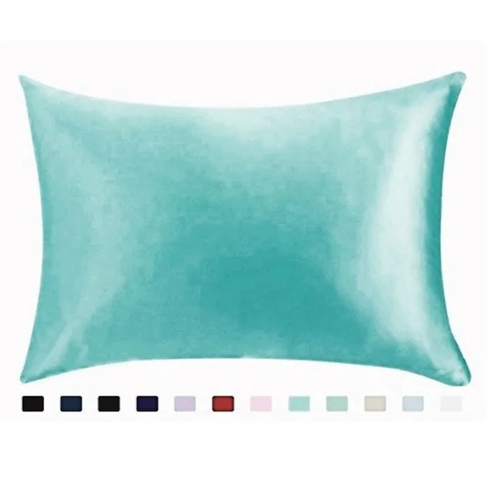 Satin Pillowcase for Hair and Skin Care : Blue