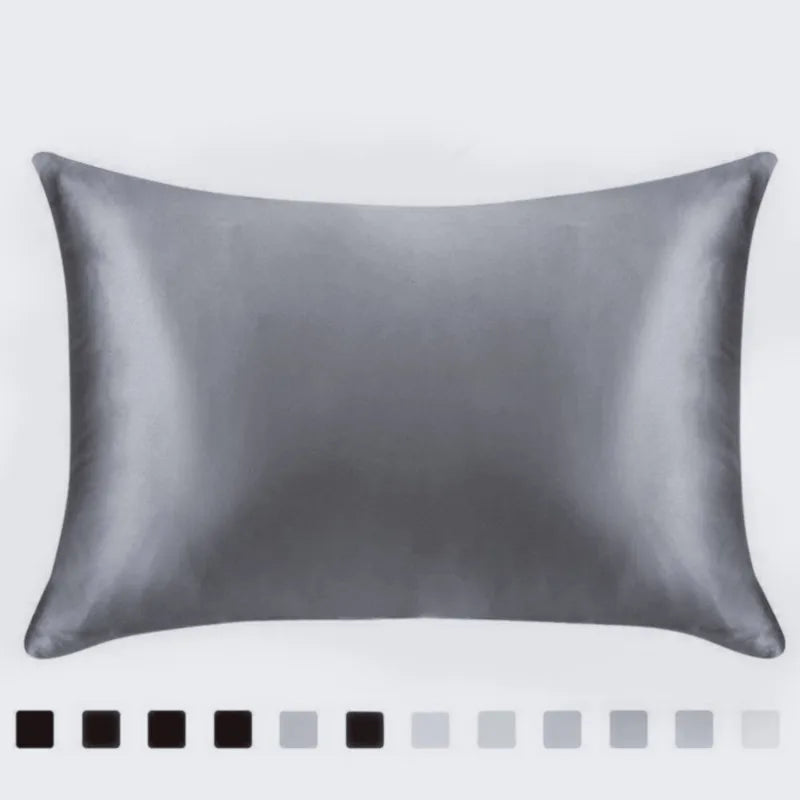 Satin Pillowcase for Hair and Skin Care : Deep Grey