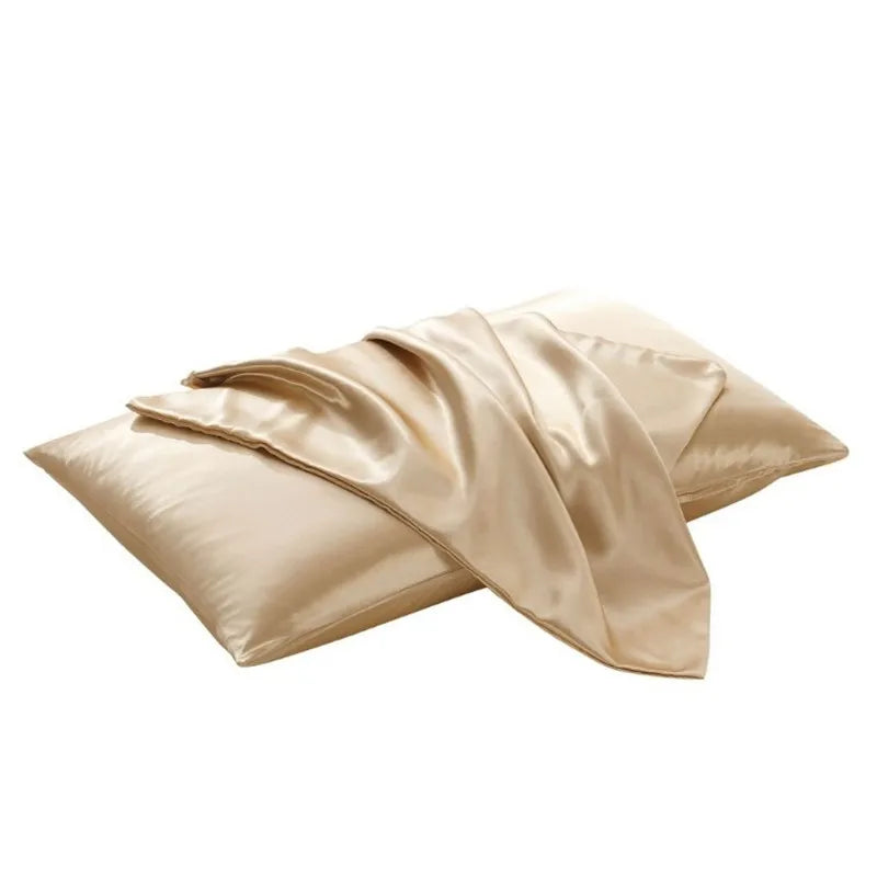 Satin Pillowcase for Hair and Skin Care : Gold