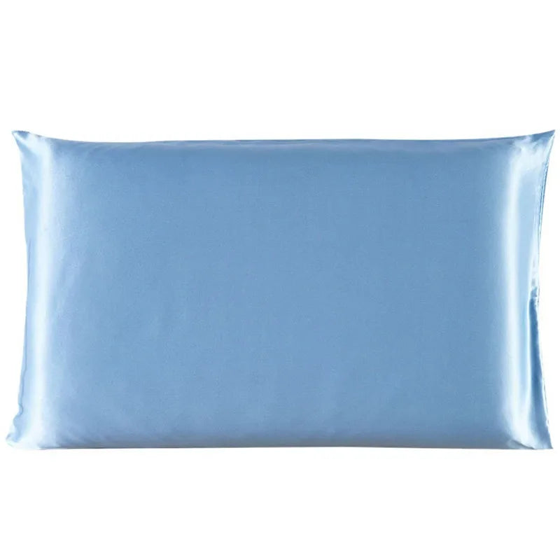 Satin Pillowcase for Hair and Skin Care : Blue