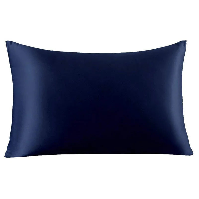 Satin Pillowcase for Hair and Skin Care : Deep Blue