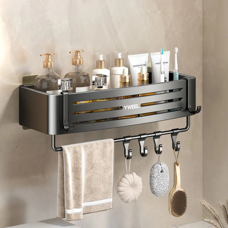 Aluminum bathroom shelves for stylish storage solutions