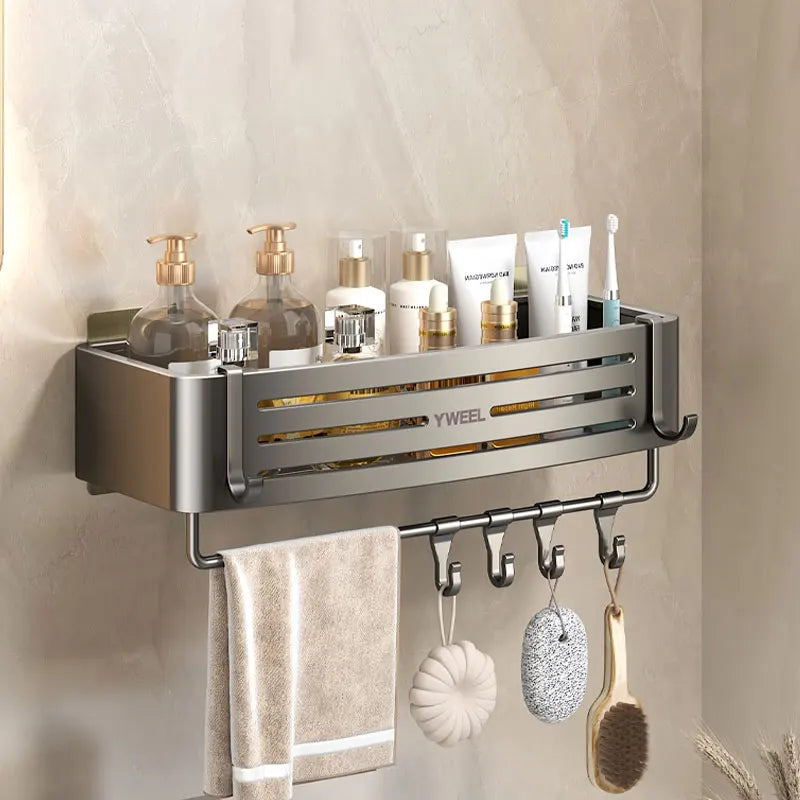 Aluminum bathroom shelves for stylish storage solutions