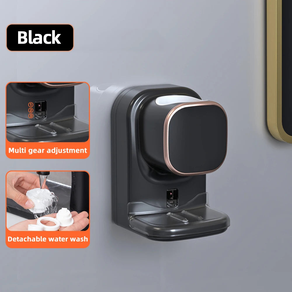 USB-powered automatic toothpaste dispenser with three squeeze modes : Black