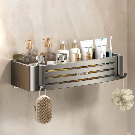 Aluminum bathroom shelves for stylish storage solutions