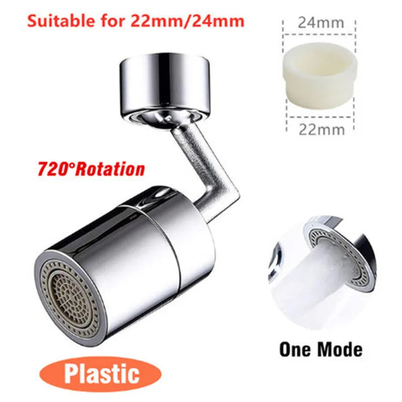 720° Bathroom Faucet Attachment - Rotating Head for Versatile Use