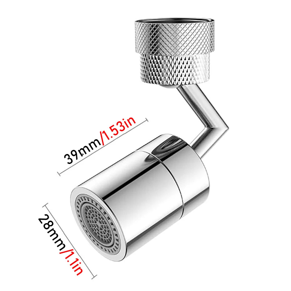 720° Bathroom Faucet Attachment - Rotating Head for Versatile Use